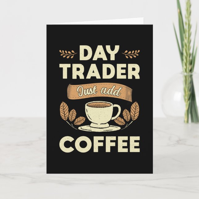 Börsenhändler einfach Kaffee-Händler hinzufügen Karte (Vorderseite)