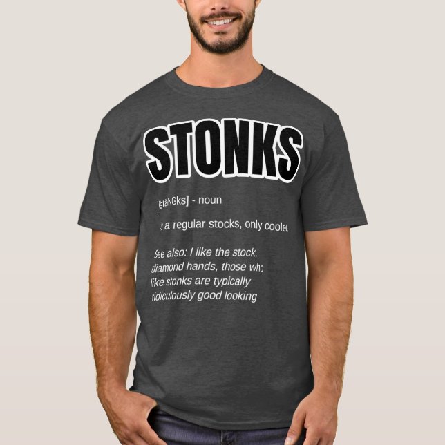 Börsenkurs - Börsenticker Spaß Stonks T-Shirt (Vorderseite)