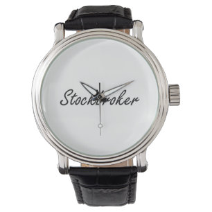 Börsenmakler-künstlerischer Job-Entwurf Armbanduhr