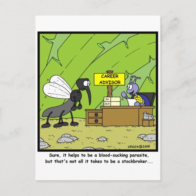 Börsenmakler Postkarte (Vorderseite)