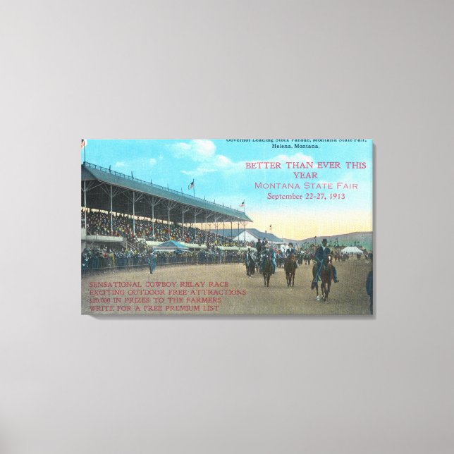 Börsenparade auf der Messe Montana Staat Helena, M Leinwanddruck (Vorderseite)