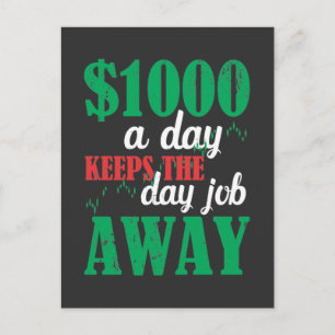 Börsentag-Händler Investor Joke Postkarte