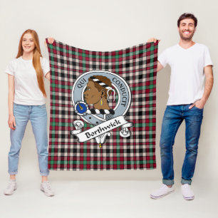 Borthwick Ancient Clan Abzeichen Tartan Plaid Fleecedecke