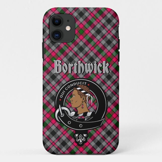 Borthwick Clan Abzeichen & Tartan Phone Case (Rückseite)
