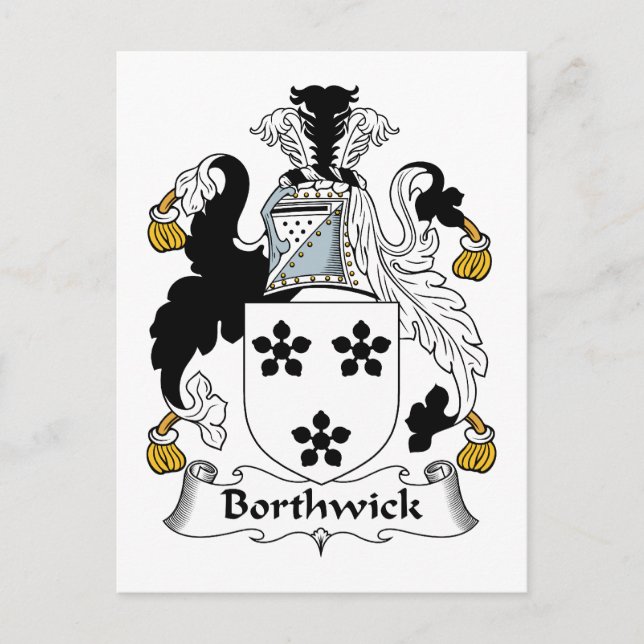 Borthwick Familienwappen Postkarte (Vorderseite)