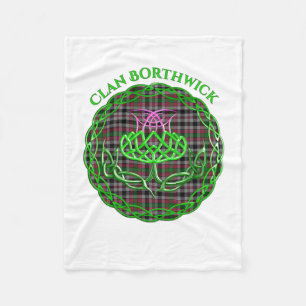 Borthwick Scottish Tartan Celtic Thistle Fleecedecke