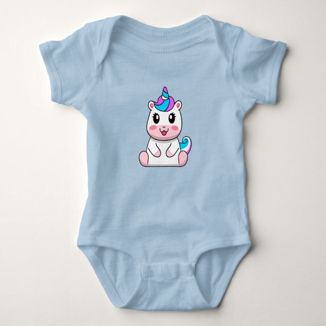 Bory baby unicornio strampler (Vorderseite)