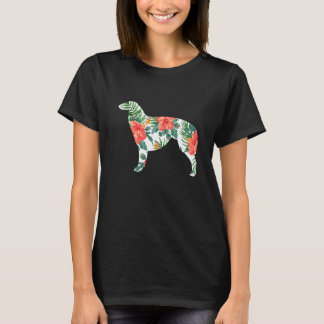 Borzoi Aloha Hawaiian Dog T-Shirt