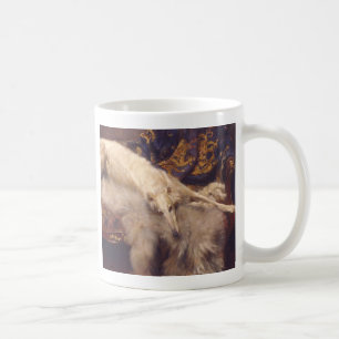 Borzoi beim Ausruhen Kaffeetasse