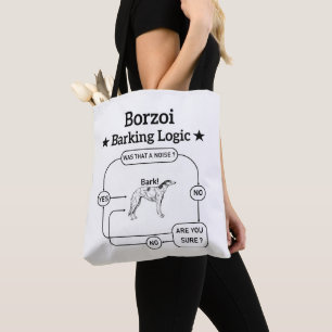 Borzoi Bellen Logik Lustiger Hundebesitzer Sarkast