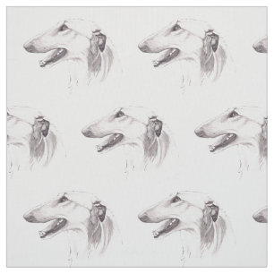 Borzoi, der Hundekunst-Gewebe zeichnet Stoff