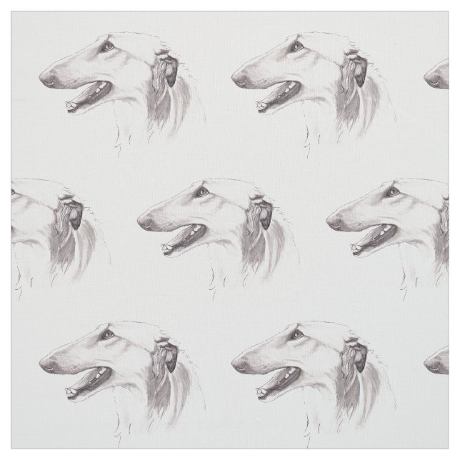Borzoi, der Hundekunst-Gewebe zeichnet Stoff (Muster)