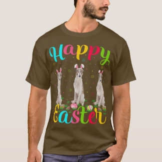 Borzoi Dog Lover Ostern Egg Bunny Borzoi Hap T-Shirt