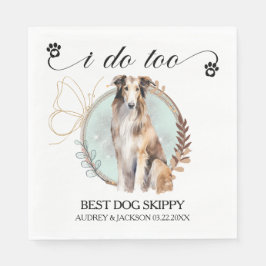 Borzoi Dog Wedding Napkins mit Hunde Foto Serviette