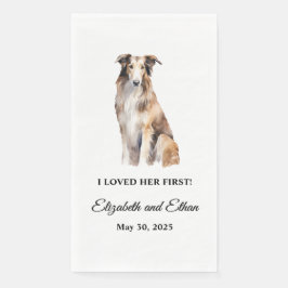 Borzoi Dog Wedding Serviette