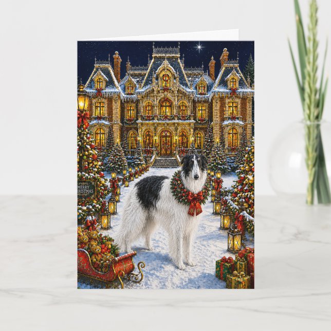 Borzoi-Feiertag  Feiertagskarte (Vorderseite)