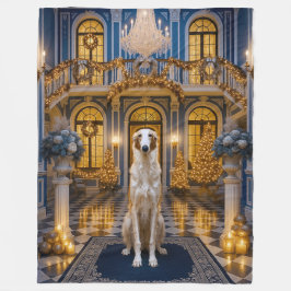 Borzoi-Feiertag Fleecedecke