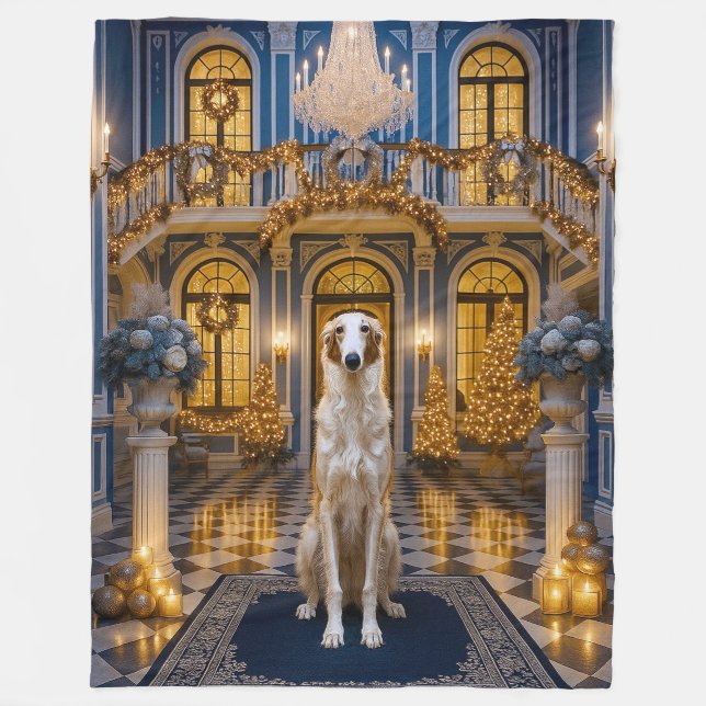 Borzoi-Feiertag  Fleecedecke (Vorderseite)