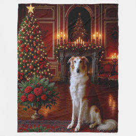 Borzoi-Feiertag Fleecedecke