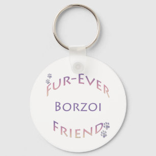 Borzoi Furever Schlüsselanhänger