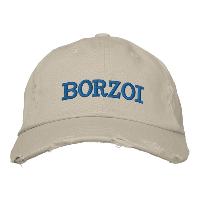 Borzoi gestickte Kappe (Vorderseite)