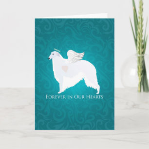 Borzoi-Haustier-Verlust-Beileids-Entwurf Karte