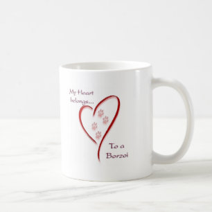 Borzoi Heart Belongs Tasse