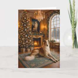 Borzoi Holiday Card Feiertagskarte