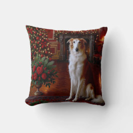 Borzoi Holiday Kissen