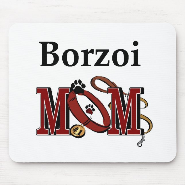 Borzoi Hund MAMA Mousepad (Vorne)