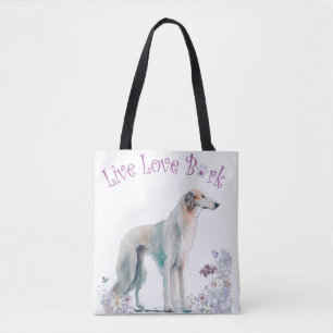 Borzoi-Hundemutter Blumenmuster