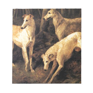 Borzoi im Wald Notizblock