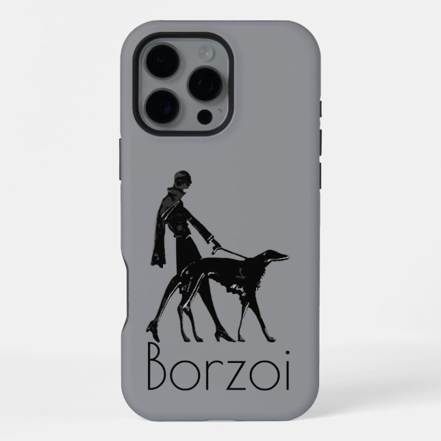 Borzoi iPhone Hülle (Rückseite)