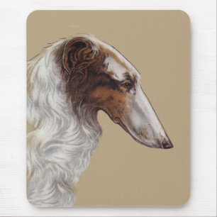 Borzoi-Kopf-Mauspad Mousepad