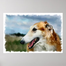 Borzoi Kunstgeschenke Poster