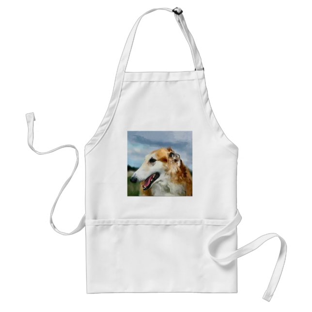 Borzoi Kunstgeschenke Schürze (Vorne)