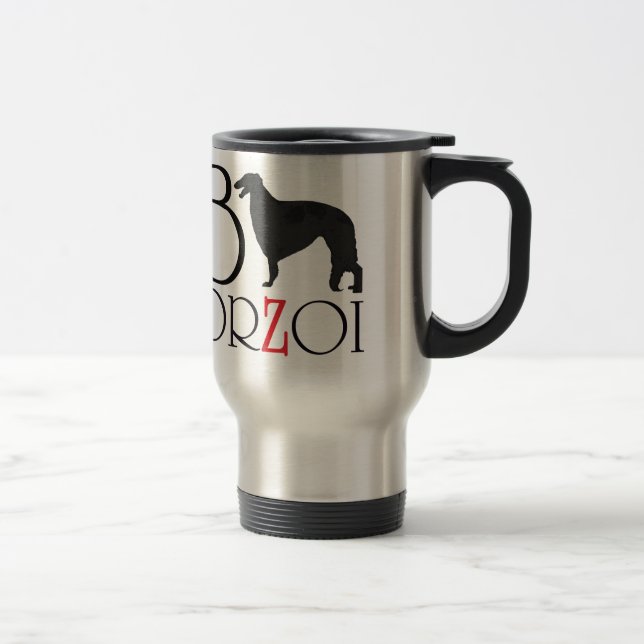 Borzoi-Logo Reisebecher (Rechts)