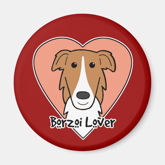 Borzoi Lover Magnet (Vorne)