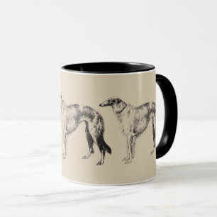 Borzoi Martynow Radierung Tasse