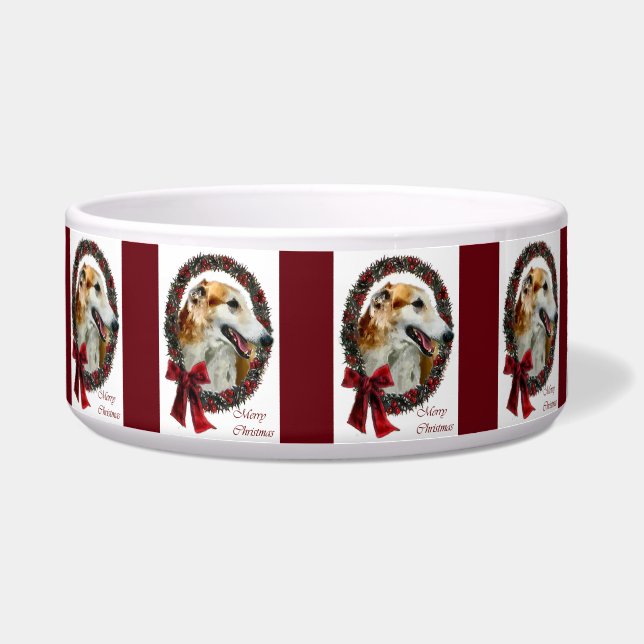 Borzoi Merry Christmas Napf (Vorderseite)