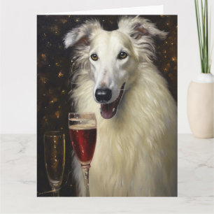 Borzoi-Neujahr Karte