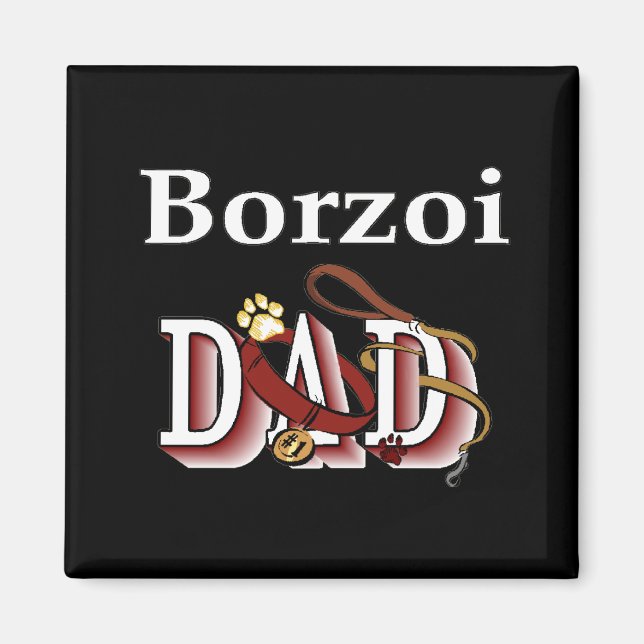 Borzoi Papi Magnet (Vorne)