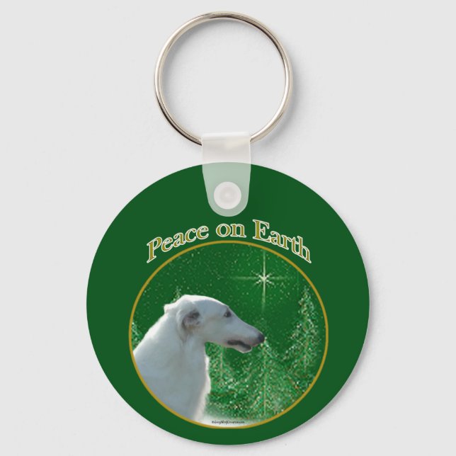 Borzoi Peace Schlüsselanhänger (Vorderseite)