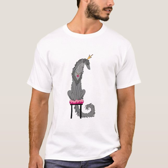 Borzoi-Prinzessin Gray T-Shirt (Vorderseite)