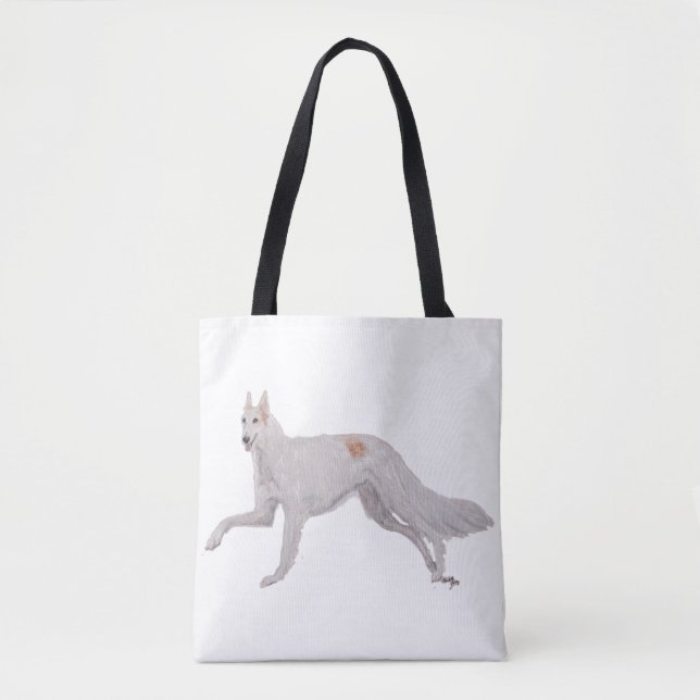 Borzoi Russian Wolfhound Dog Art Tote Tasche (Vorderseite)