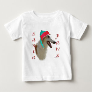 Borzoi Santa Paws Baby T-shirt