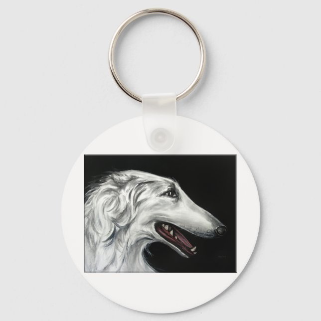 Borzoi Schlüsselanhänger (Vorderseite)