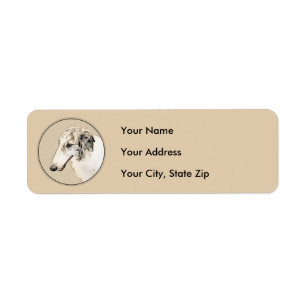 Borzoi (Silber Brindle) Malerei Original Dog Art