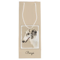 Borzoi (Silber Brindle) Malerei Original Dog Art