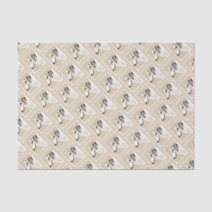 Borzoi (Silber Brindle) Malerei Original Dog Art Seidenpapier
